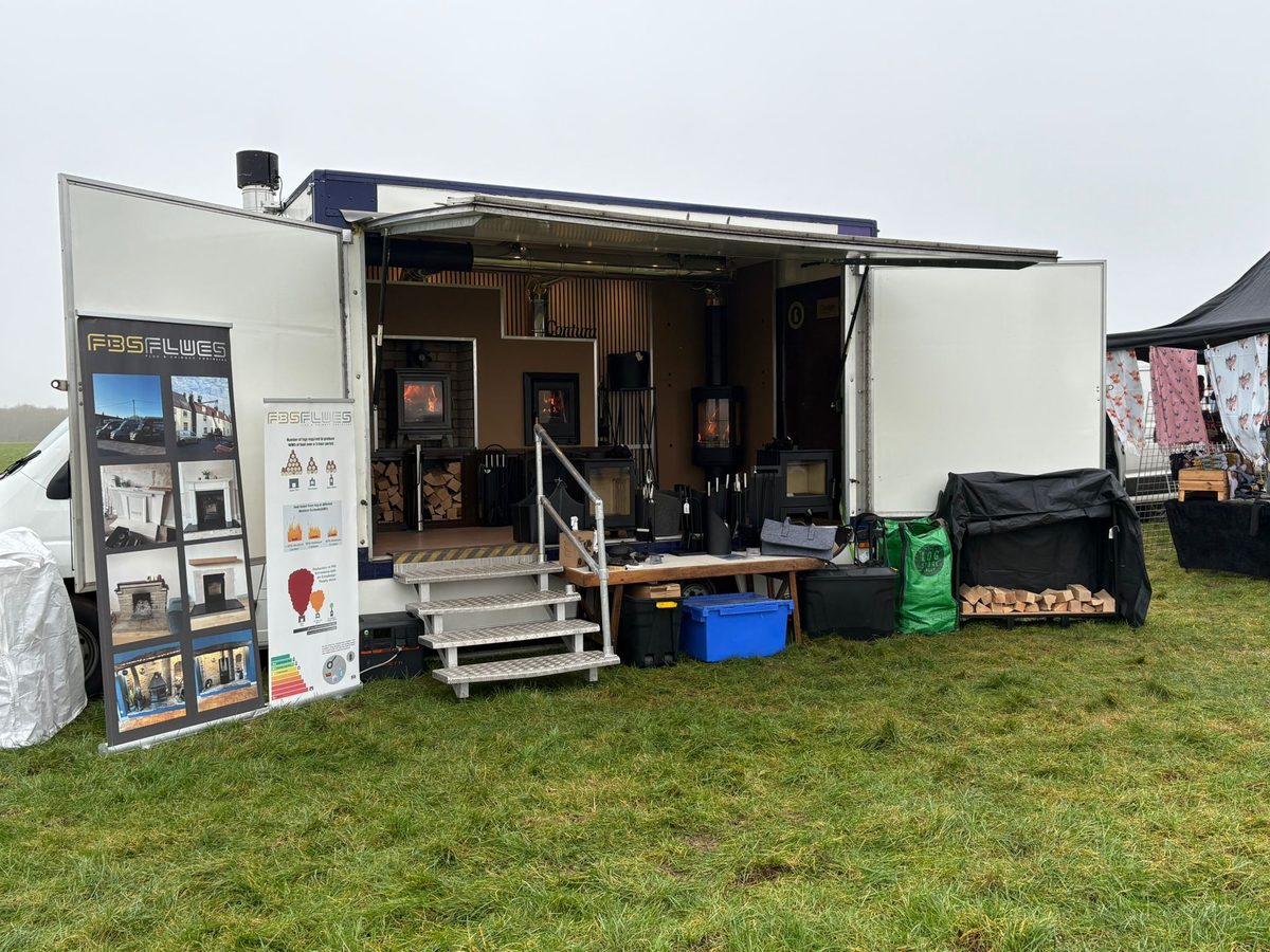 FBS mobile stove showroom with live display models